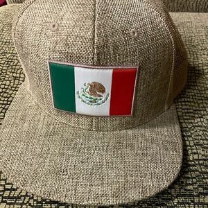 Tan Cap with Mexican Flag Patch